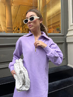 Load image into Gallery viewer, The Waffle Half Zip Lavender
