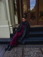 Load image into Gallery viewer, Monogram Silk Set Burgundy NEW
