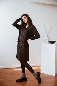 The Cardigan Dress Slate